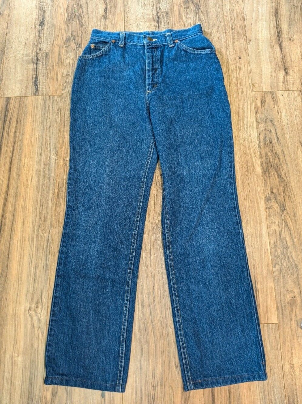 Vintage 1970s Lee Riders Rigid Indigo Denim Jeans, Size 28